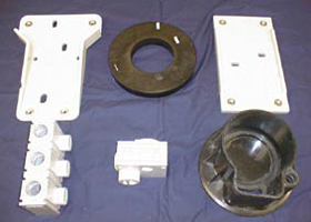 Examples of insert molding (larger parts)